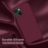 Cordking for iPhone 13 Case, iPhone 14 Case, Silicone Ultra Slim Shockproof Protective Phone Case with [Soft Anti-Scratch Microfiber Lining], 6.1 inch, Plum