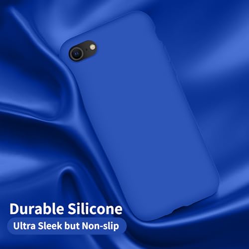 Funda Silicona Suave Para IPhone 7/8 - Color Azul Cosmos - Cobertura Total Con Protección Antigolpes