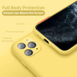 Cordking iPhone 11 Pro Max Case Silicone, Ultra Slim Shockproof Phone Case with [Soft Anti-Scratch Microfiber Lining], 6.5 inch, Yellow