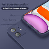 Cordking iPhone 11 Case, Silicone [Square Edges] & [Camera Protecion] Upgraded Phone Case with Soft Anti-Scratch Microfiber Lining, 6.1 inch, Lavender Gray