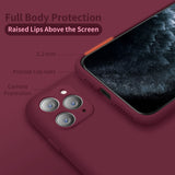 Cordking iPhone 11 Pro Case, Silicone Ultra Slim Shockproof Phone Case with [Soft Anti-Scratch Microfiber Lining], 5.8 inch, Plum