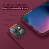 Cordking Designed for iPhone 13 Case, Silicone Ultra Slim Shockproof Protective Phone Case with [Soft Anti-Scratch Microfiber Lining], 6.1 inch, Plum