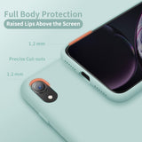 Cordking Case for iPhone XR, Silicone Ultra Slim Shockproof Phone Case with [Soft Anti-Scratch Microfiber Lining], 6.1 inch, Mint Green