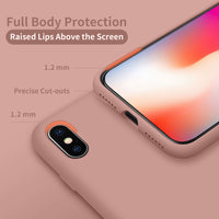 Cordking iPhone Xs MAX Case, Silicone Ultra Slim Shockproof Protective Phone Case with [Soft Anti-Scratch Microfiber Lining], 6.5 inch, Light Brown