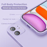 Cordking iPhone 11 Case, Silicone [Square Edges] & [Camera Protecion] Upgraded Phone Case with Soft Anti-Scratch Microfiber Lining, 6.1 inch, Clove Purple
