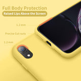 Cordking iPhone XR Cases, Silicone Ultra Slim Shockproof Phone Case with [Soft Anti-Scratch Microfiber Lining], 6.1 inch, Yellow