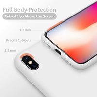 Cordking iPhone Case XS MAX, Silicone Ultra Slim Shockproof Protective Phone Case with [Soft Anti-Scratch Microfiber Lining], 6.5 inch, White