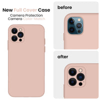 Cordking iPhone 11 Pro Max Case, Silicone [Square Edges] & [Camera Protecion] Upgraded Phone Case with Soft Anti-Scratch Microfiber Lining, 6.5 inch, Pinksand