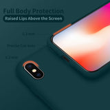 Cordking iPhone X Case, iPhone Xs Case, Silicone Ultra Slim Shockproof Phone Case with [Soft Anti-Scratch Microfiber Lining], 5.8 inch, Teal