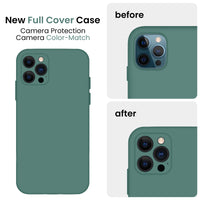 Cordking iPhone 11 Pro Max Case, Silicone [Square Edges] & [Camera Protecion] Upgraded Phone Case with Soft Anti-Scratch Microfiber Lining, 6.5 inch, Midnight Green