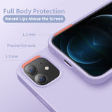 Cordking Designed for iPhone 12 Cases, Designed for iPhone 12 Pro Cases, Shockproof Silicone Phone Case with [Soft Anti-Scratch Microfiber Lining] 6.1 inch, Clove Purple