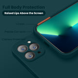 Cordking Designed for iPhone 13 Pro Case, Silicone Full Cover [Enhanced Camera Protection] Shockproof Protective Phone Case with [Soft Anti-Scratch Microfiber Lining], 6.1 inch,Teal