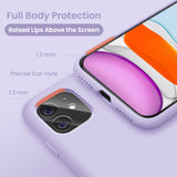 Cordking [5 in 1] iPhone 11 Case, with 2 Pack Screen Protectors + 2 Pack Camera Lens Protectors, Shockproof Silicone Slim Phone Case with [Anti-Scratch Microfiber Lining], 6.1 inch, Clove Purple