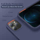 Cordking Compatible with iPhone 12 Pro Max Phone Case, Silicone Ultra Slim Shockproof Phone Cover with [Soft Anti-Scratch Microfiber Lining], 6.7 inch, Navy Blue