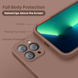 Cordking Designed for iPhone 13 Pro Max Case, Silicone Full Cover [Enhanced Camera Protection] Shockproof Protective Phone Case with [Soft Anti-Scratch Microfiber Lining], 6.7 inch, Light Brown