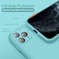 Cordking iPhone 11 Pro Max Case, Silicone Ultra Slim Shockproof Phone Case with [Soft Anti-Scratch Microfiber Lining], 6.5 inch, Sea Blue