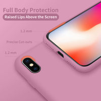 Cordking iPhone Xs MAX Case, Silicone Ultra Slim Shockproof Protective Phone Case with [Soft Anti-Scratch Microfiber Lining], 6.5 inch, Lilac Purple