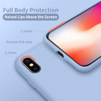 Cordking XS MAX iPhone case, Silicone Ultra Slim Shockproof Protective Phone Case with [Soft Anti-Scratch Microfiber Lining], 6.5 inch, Light Blue