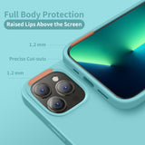 Cordking Designed for iPhone 13 Pro Case, Silicone Ultra Slim Shockproof Protective Phone Case with [Soft Anti-Scratch Microfiber Lining], 6.1 inch, Sea Blue
