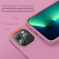 Cordking Designed for iPhone 13 Pro Max Case, Silicone Ultra Slim Shockproof Protective Phone Case with [Soft Anti-Scratch Microfiber Lining], 6.7 inch, Lilac Purple