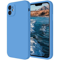 Cordking iPhone 11 Case, Silicone [Square Edges] & [Camera Protecion] Upgraded Phone Case with Soft Anti-Scratch Microfiber Lining, 6.1 inch, Blue