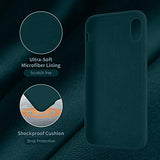 Cordking for iPhone XR Case, Silicone Ultra Slim Shockproof Phone Case with [Soft Anti-Scratch Microfiber Lining], 6.1 inch, Teal