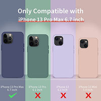 Cordking Designed for iPhone 13 Pro Max Case, Silicone Ultra Slim Shockproof Protective Phone Case with [Soft Anti-Scratch Microfiber Lining], 6.7 inch, Lavender Gray