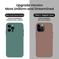 Cordking Designed for iPhone 13 Pro Case, Silicone Full Cover [Enhanced Camera Protection] Shockproof Protective Phone Case with [Soft Anti-Scratch Microfiber Lining], 6.1 inch, Midnight Green