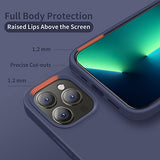 Cordking Designed for iPhone 13 Pro Case, Silicone Ultra Slim Shockproof Protective Phone Case with [Soft Anti-Scratch Microfiber Lining], 6.1 inch, Navy Blue