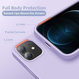 Cordking Designed for iPhone 12 Case, Designed for iPhone 12 Pro Case, Silicone Shockproof Phone Case with [Soft Anti-Scratch Microfiber Lining] 6.1 inch, Clove Purple