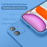 Cordking iPhone 11 Case, Silicone [Square Edges] & [Camera Protecion] Upgraded Phone Case with Soft Anti-Scratch Microfiber Lining, 6.1 inch, Blue