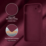 Cordking iPhone 11 Case, Silicone [Square Edges] & [Camera Protecion] Upgraded Phone Case with Soft Anti-Scratch Microfiber Lining, 6.1 inch, Plum