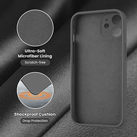 Cordking iPhone 11 Case, Silicone [Square Edges] & [Camera Protecion] Upgraded Phone Case with Soft Anti-Scratch Microfiber Lining, 6.1 inch, Space Gray