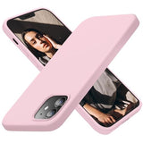 Cordking Designed for iPhone 12 Case, Designed for iPhone 12 Pro Case, Silicone Shockproof Phone Case with [Soft Anti-Scratch Microfiber Lining] 6.1 inch, Chalk Pink