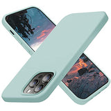 Cordking Designed for iPhone 13 Pro Max Case, Silicone Ultra Slim Shockproof Protective Phone Case with [Soft Anti-Scratch Microfiber Lining], 6.7 inch, Mint Green