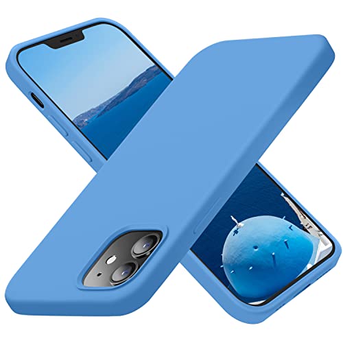 Cordking Designed for iPhone 12 Case, Designed for iPhone 12 Pro Case, Silicone Shockproof Phone Case with [Soft Anti-Scratch Microfiber Lining] 6.1 inch, Blue