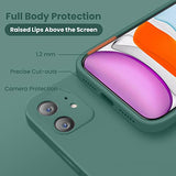 Cordking iPhone 11 Case, Silicone [Square Edges] & [Camera Protecion] Upgraded Phone Case with Soft Anti-Scratch Microfiber Lining, 6.1 inch, Midnight Green