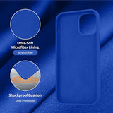 Cordking Designed for iPhone 12 Case, Designed for iPhone 12 Pro Case, Silicone Shockproof Phone Case with [Soft Anti-Scratch Microfiber Lining] 6.1 inch,Klein Blue