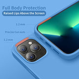 Cordking Designed for iPhone 13 Pro Max Case, Silicone Ultra Slim Shockproof Protective Phone Case with [Soft Anti-Scratch Microfiber Lining], 6.7 inch, Blue