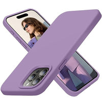 Cordking Designed for iPhone 15 Pro Max Case, Silicone Ultra Slim Shockproof iPhone 15 ProMax Case with [Soft Anti-Scratch Microfiber Lining], 6.7 inch, Light Purple