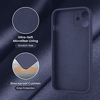 Cordking iPhone 11 Case, Silicone [Square Edges] & [Camera Protecion] Upgraded Phone Case with Soft Anti-Scratch Microfiber Lining, 6.1 inch, Navy Blue