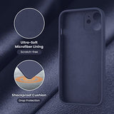 Cordking iPhone 11 Case, Silicone [Square Edges] & [Camera Protecion] Upgraded Phone Case with Soft Anti-Scratch Microfiber Lining, 6.1 inch, Navy Blue