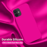 Cordking Designed for iPhone 12 Case, Designed for iPhone 12 Pro Case, Silicone Shockproof Phone Case with [Soft Anti-Scratch Microfiber Lining] 6.1 inch, Hot Pink