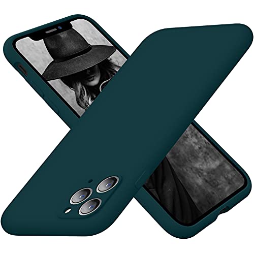 Cordking iPhone 11 Pro Max Case, Silicone Ultra Slim Shockproof Phone Case with Soft Anti-Scratch Microfiber Lining,[Enhanced Camera Protection], 6.5 inch, Teal