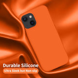 Cordking for iPhone 13 Case, iPhone 14 Case, Silicone Ultra Slim Shockproof Protective Phone Case with [Soft Anti-Scratch Microfiber Lining], 6.1 inch, Neon Orange