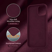 Cordking Designed for iPhone 12 Case, Designed for iPhone 12 Pro Case, Silicone Shockproof Phone Case with [Soft Anti-Scratch Microfiber Lining] 6.1 inch,Plum