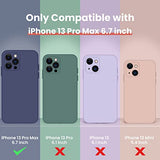 Cordking Designed for iPhone 13 Pro Max Case, Silicone Full Cover [Enhanced Camera Protection] Shockproof Protective Phone Case with [Soft Anti-Scratch Microfiber Lining], 6.7 inch, Midnight Green