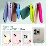 Cordking Designed for iPhone 15 Pro Max Case, Silicone Ultra Slim Shockproof iPhone 15 ProMax Case with [Soft Anti-Scratch Microfiber Lining], 6.7 inch, Neon Purple