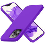 Cordking Designed for iPhone 13 Pro Case, Premium Liquid Silicone Ultra Slim Shockproof Protective Phone Case with [Soft Anti-Scratch Microfiber Lining], 6.1 inch, Neon Purple