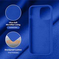 Cordking Designed for iPhone 13 Pro Max Case, Silicone Ultra Slim Shockproof Protective Phone Case with [Soft Anti-Scratch Microfiber Lining], 6.7 inch, Klein Blue